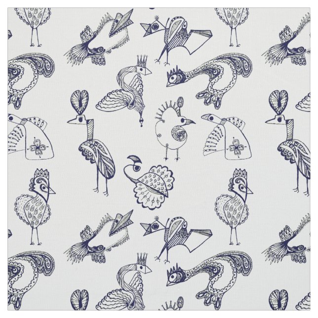 Tecido Aves fabulosas (Modelo)