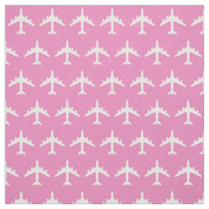Tecido Avião branco de reabastecimento KC-135 a rosa