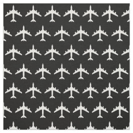 Tecido Avião de reabastecimento KC-135 branco em preto