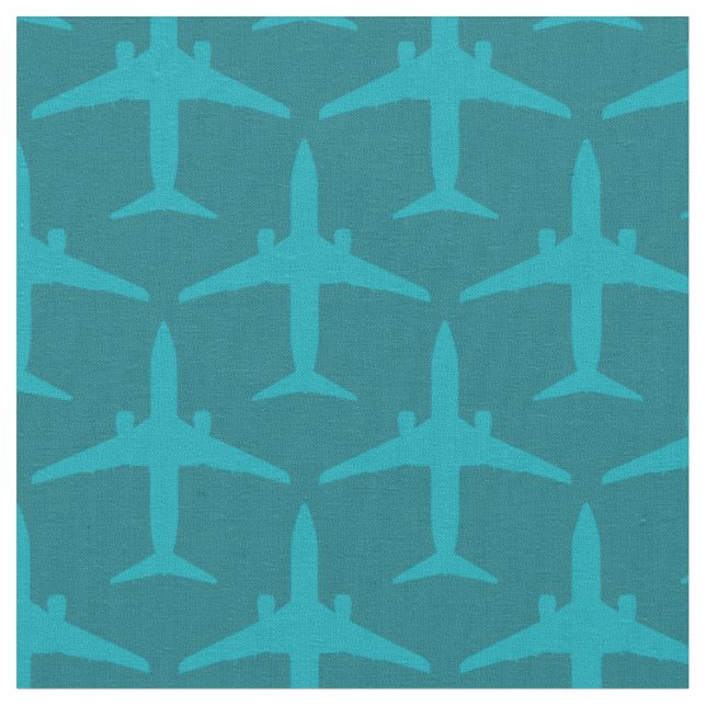 Tecido Avião Gráfico em Azul Água (Detalhe)