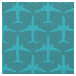 Tecido Avião Gráfico em Azul Aqua