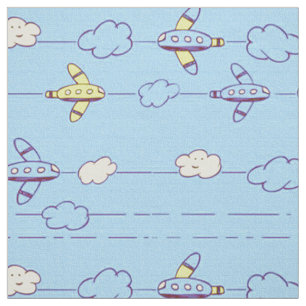 Tecido Aviões do azul dos meninos