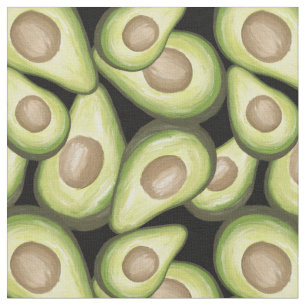 Tecido Avocado padrão vegetariano fruta verde