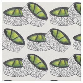 Tecido Avocado Roll Comida Japonesa Maki Sushi Foodie