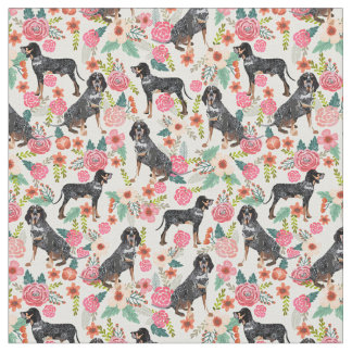Tecido Azetick Coonhound vintage florals creme