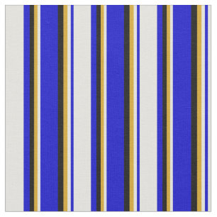 Tecido Azul, Amarelo claro, Goldenrod e Preto