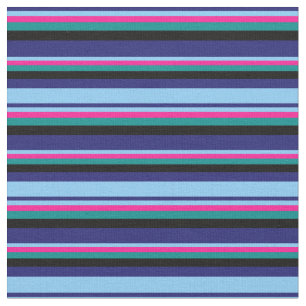 Tecido Azul, Azul Claro, Rosa Profundo, Ciano Escuro e Pr