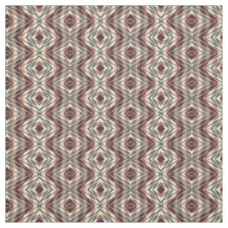 Tecido Azul Bege Oliva Verde Padrão Mosaico Asteca