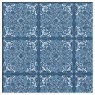 Tecido Azul Boho Clássico