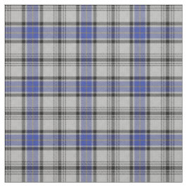 Tecido azul branco do Tartan de Hannay do clã