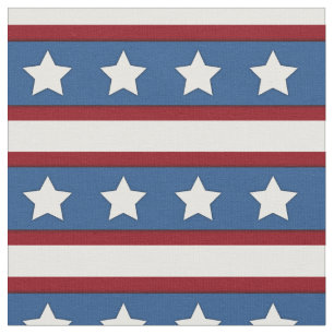 Tecido Azul branco vermelho horizontal das estrelas & das