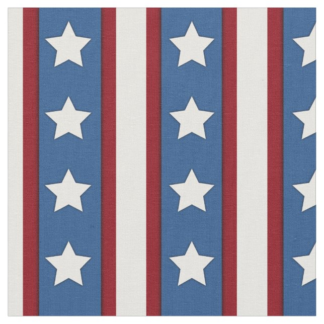 Tecido Azul branco vermelho vertical das estrelas & das (Detalhe)