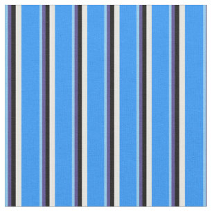 Tecido Azul-céu, Azul-estirado escuro, Preto, Branco e Az