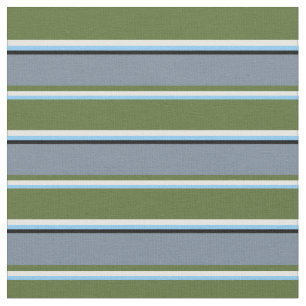 Tecido Azul-céu, branco, verde-oliva, Cinzas-ardósia e pr