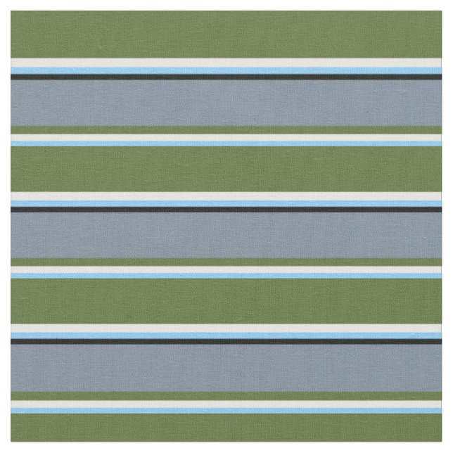 Tecido Azul-céu, branco, verde-oliva, Cinzas-ardósia e pr (Detalhe)
