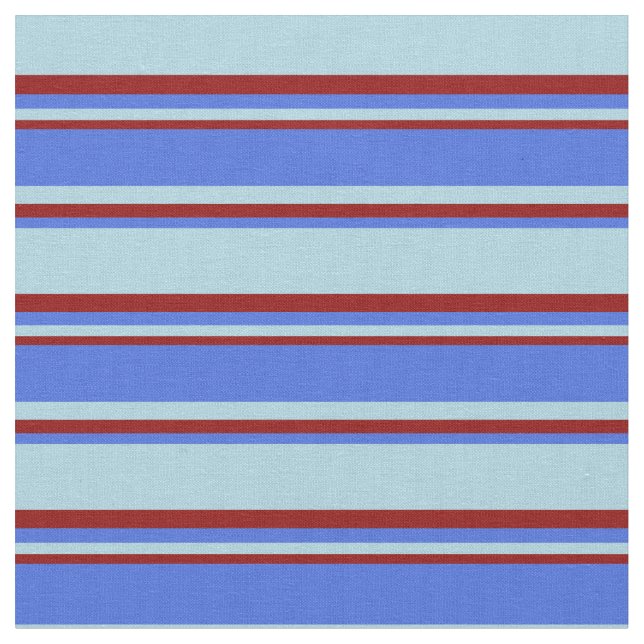 Tecido Azul claro, azul real e vermelho escuro (Detalhe)