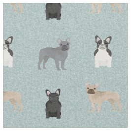 Tecido Azul-claro-claro para Bulls Franceses