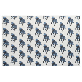 Tecido azul de cavalo