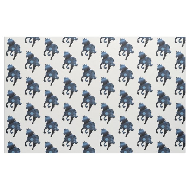 Tecido azul de cavalo (Fat Quarter)