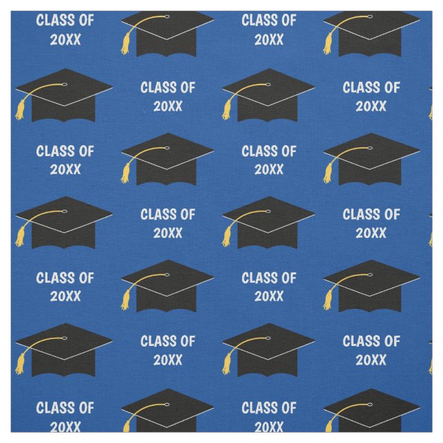 Tecido Azul de classe de Boné de formatura personalizada (Modelo)