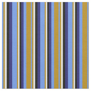 Tecido Azul de Cornflower, Goldenrod, Ciano, Preto e Azul