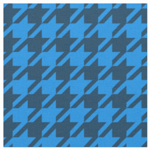 Tecido azul de Houndstooth