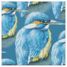 Tecido azul de pintura aquosa do Kingfischer