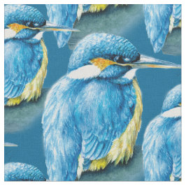 Tecido azul de pintura aquosa do Kingfischer