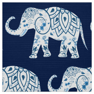 Tecido azul do elefante da cerceta