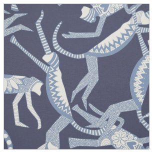 Tecido azul do macaco
