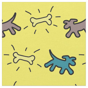 Tecido azul do osso de cão Y do estilo