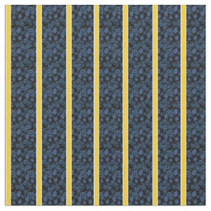 Tecido Azul-dourado/listra branca - preto/escolhido