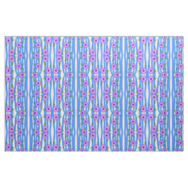 Tecido Azul e floral Mauve