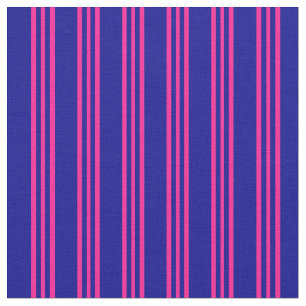 Tecido Azul Escuro e Faixa Rosa Profunda