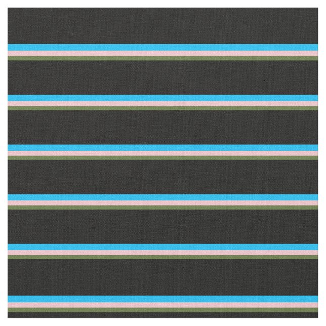 Tecido Azul-escuro, rosa, azul-céu profundo e preto (Detalhe)
