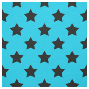 Tecido Azul Estrelas Brancas Padrão Têxtil Decorativo