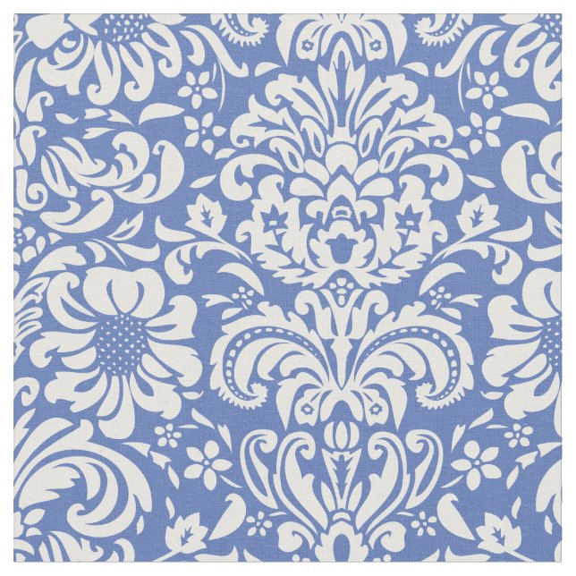 Tecido Azul Floral Damasco (Detalhe)
