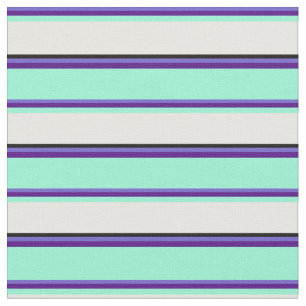 Tecido Azul fosfado, Indigo, Aquamarine, Branco e Preto