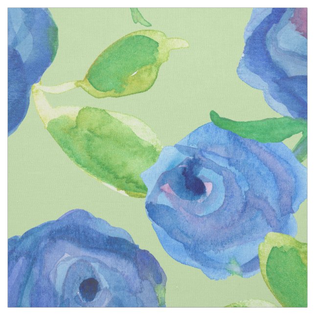 Tecido Azul Indigo Rosa Verde (Modelo)