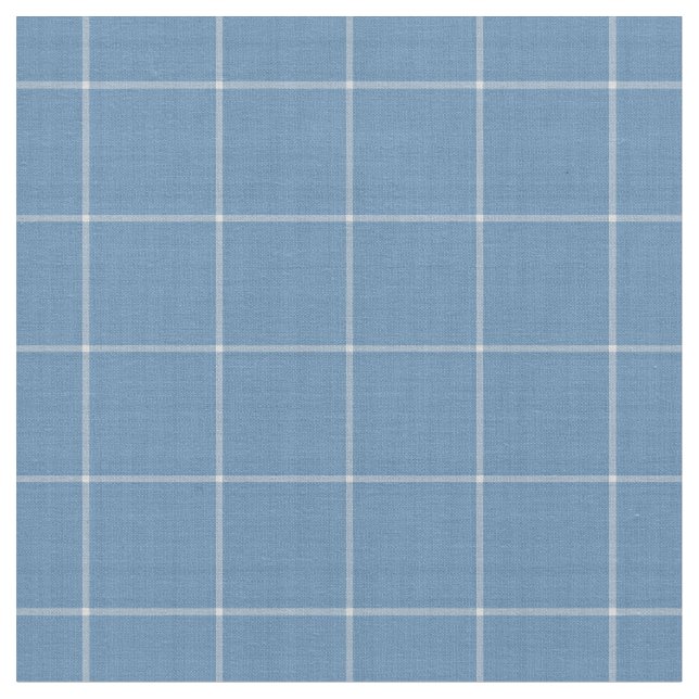 Tecido Azul Jeans Xadrez Ginga Grande (Detalhe)