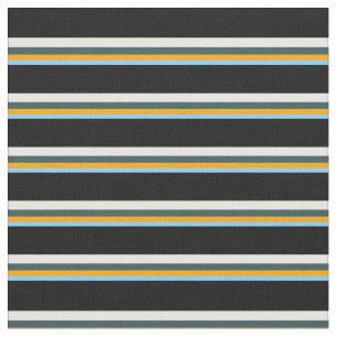 Tecido Azul, Laranja, Cinza, Branco e Preto