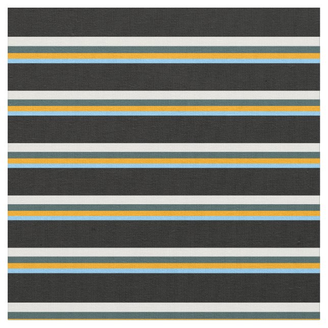 Tecido Azul, Laranja, Cinza, Branco e Preto (Detalhe)