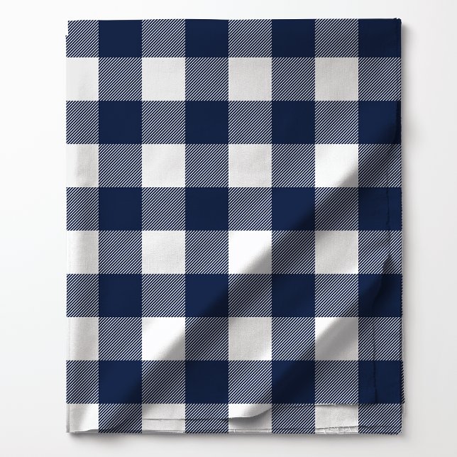 Tecido Azul Marinho e Xadrez Branco de Búfalo (Criador carregado)