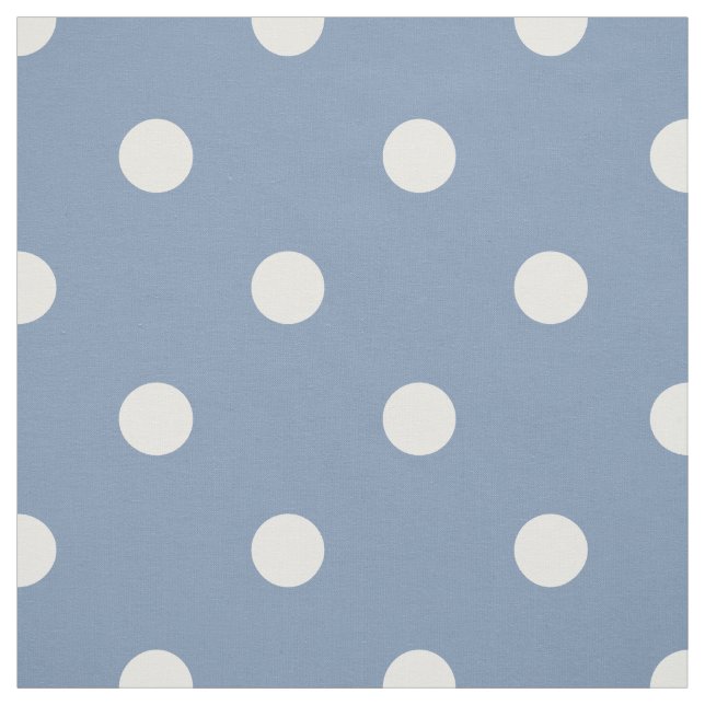Tecido Azul Médio com Bolinhas Brancas (escala pequena) (Modelo)