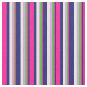 Tecido Azul-Meia-Noite, Rosa Profundo, Verde, Chiclete de
