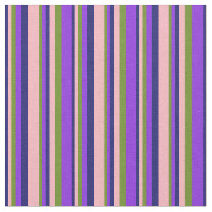 Tecido Azul-Meia-Noite, Rosas claro, Verde e Puro Colorid