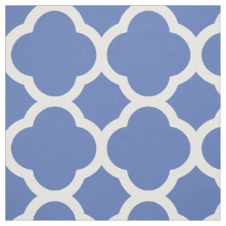 Tecido Azul Moderno Quatrefoil Grande Escala
