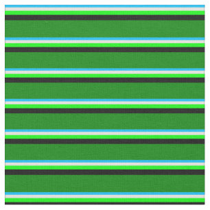 Tecido Azul no Céu Profundo, Amarelo Claro, Limão, Preto 