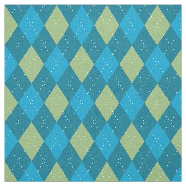 Tecido Azul Padrão de Argyle (Modelo)