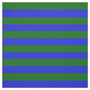 Tecido Azul real, estilhaço verde da ilha, faixas
